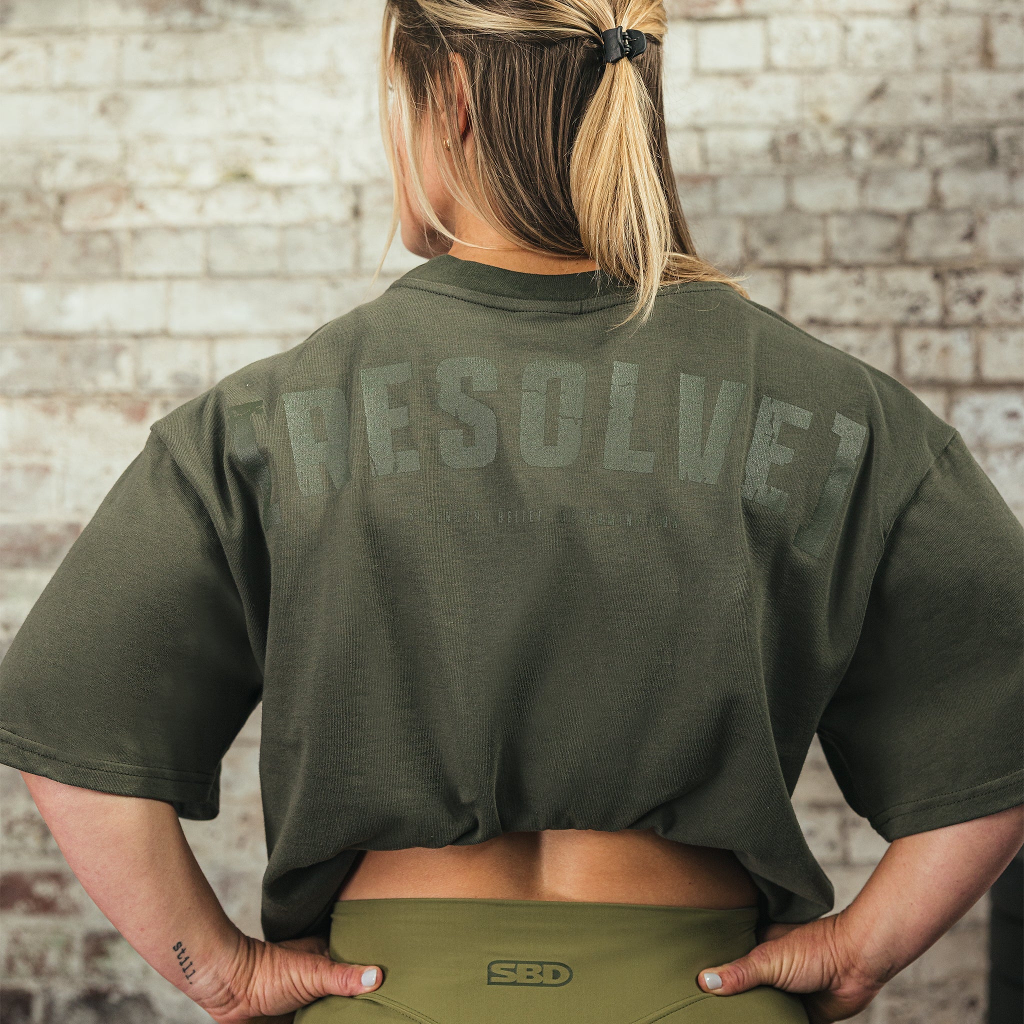 Resolve Khaki Oversized T-Shirt
